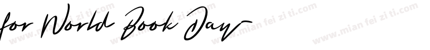 for World Book Day字体转换